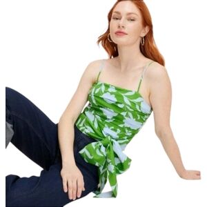 kate spade Green and White Floral Top